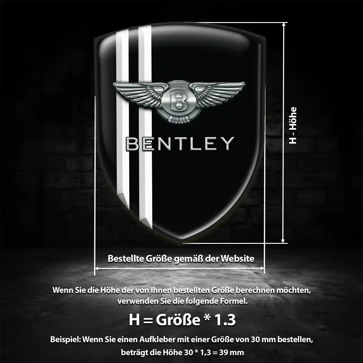 Bentley Aufkleber Emblem Auto Anspruchsvolles Design