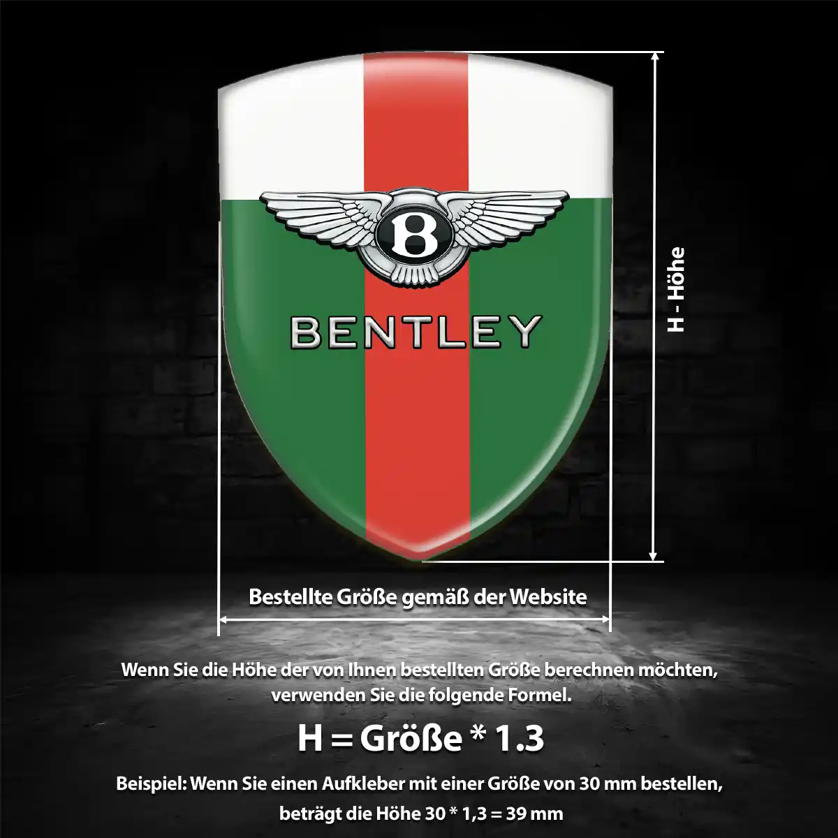 Bentley Aufkleber Emblem Auto Ausdrucksstarkes Design
