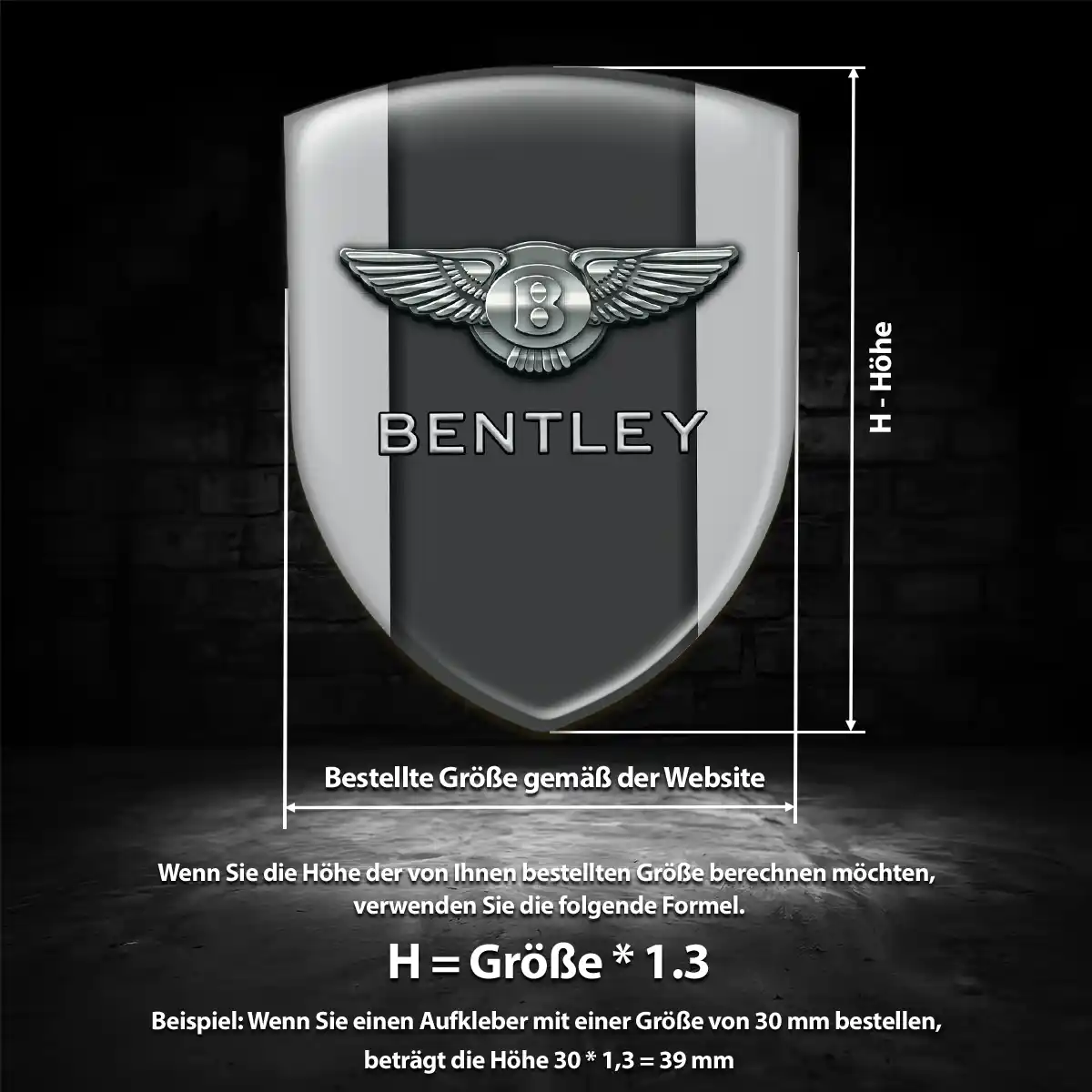 Bentley Aufkleber Emblem Auto Edles Design
