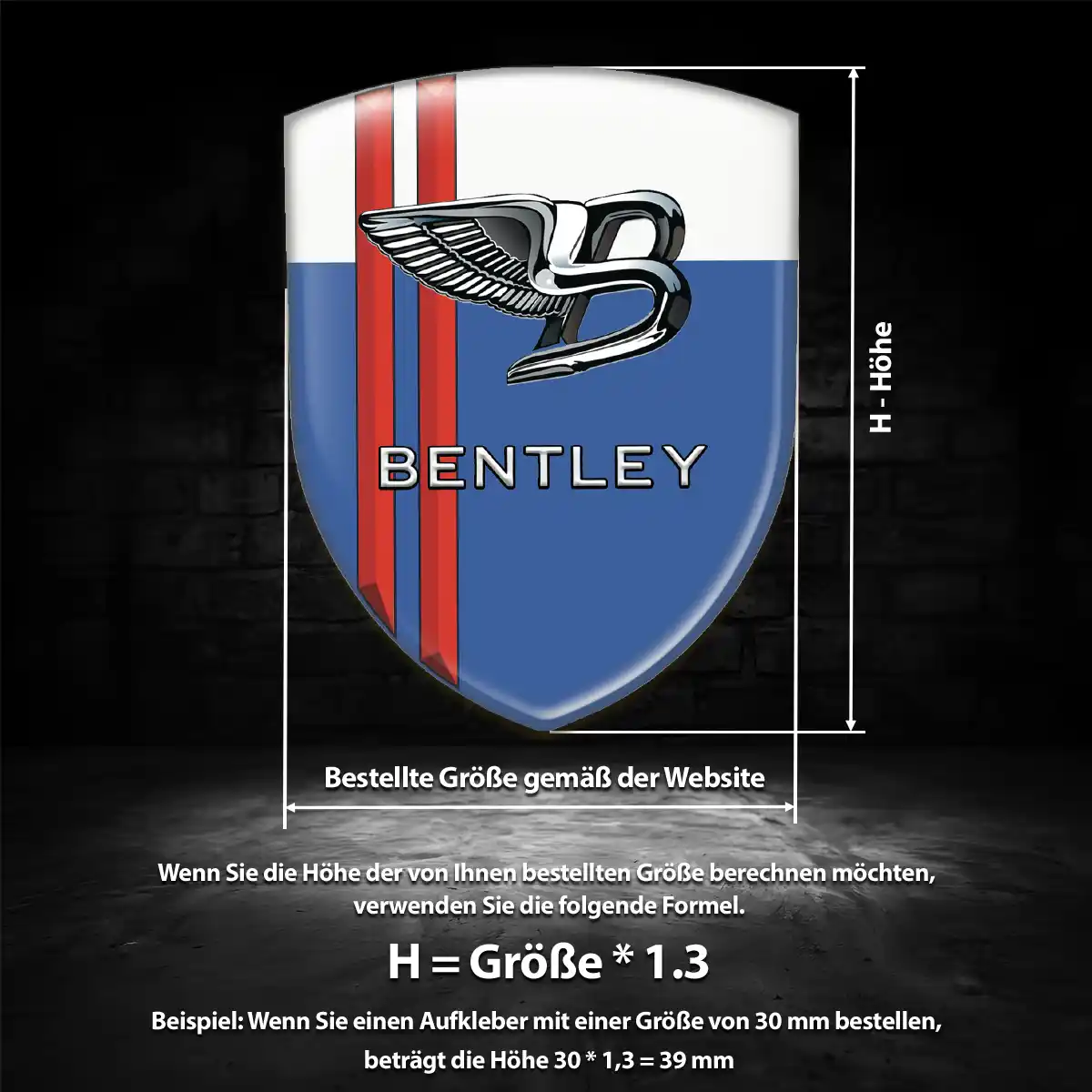 Bentley Aufkleber Emblem Auto Elegantes Design