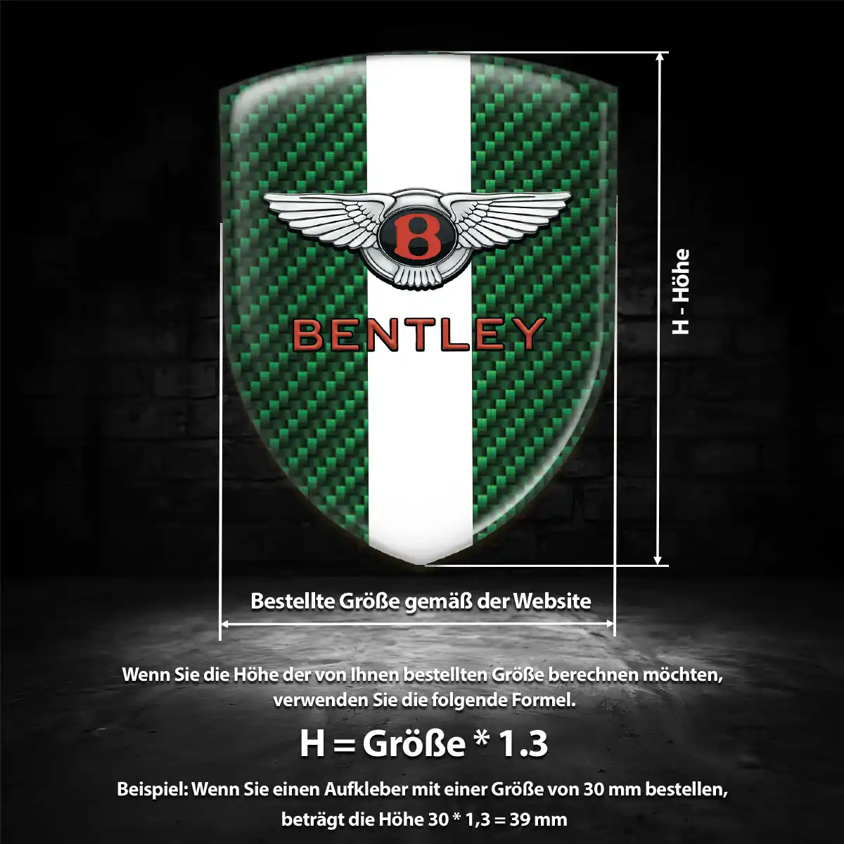 Bentley Aufkleber Emblem Auto Exterieurdesign