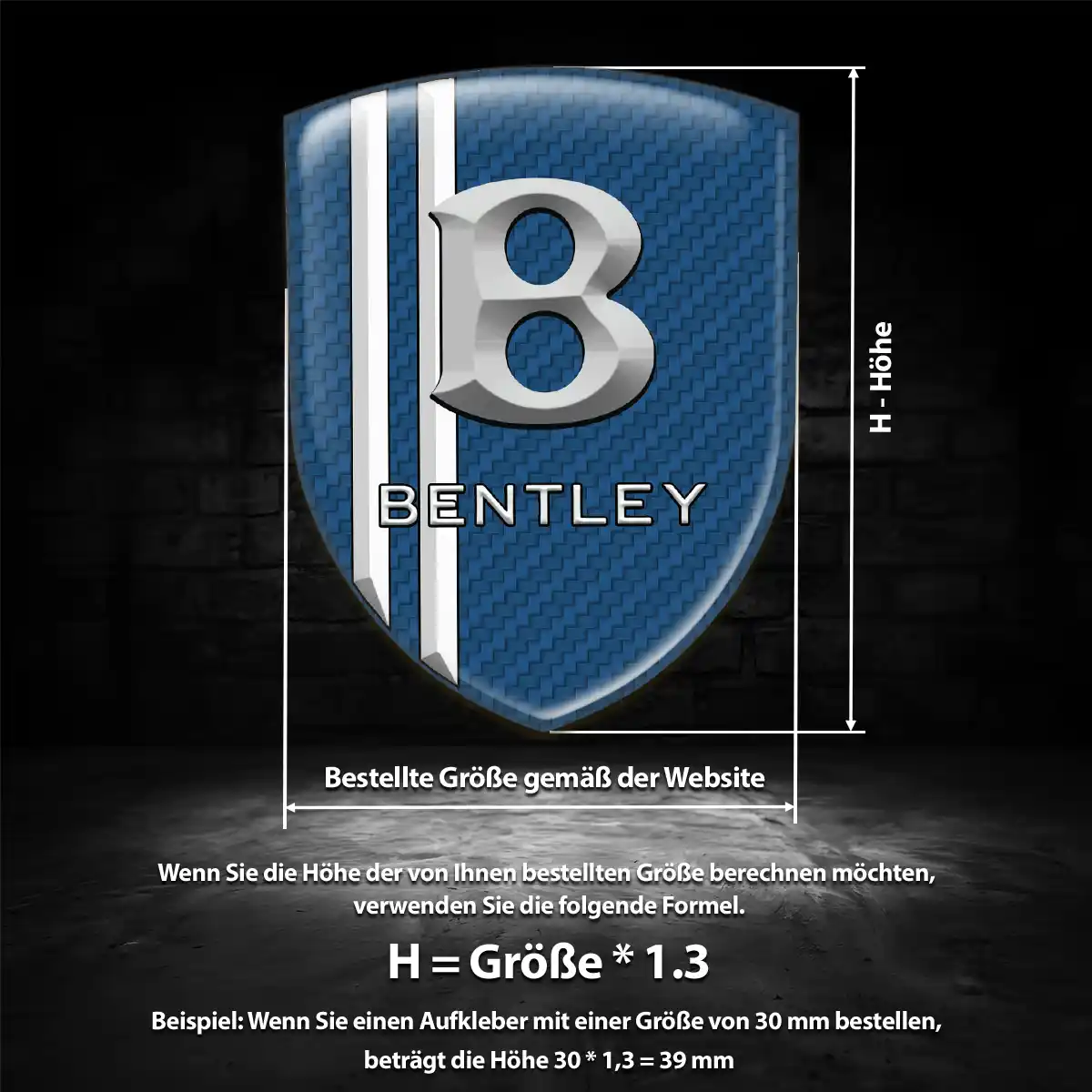 Bentley Aufkleber Emblem Auto Höchste Qualität