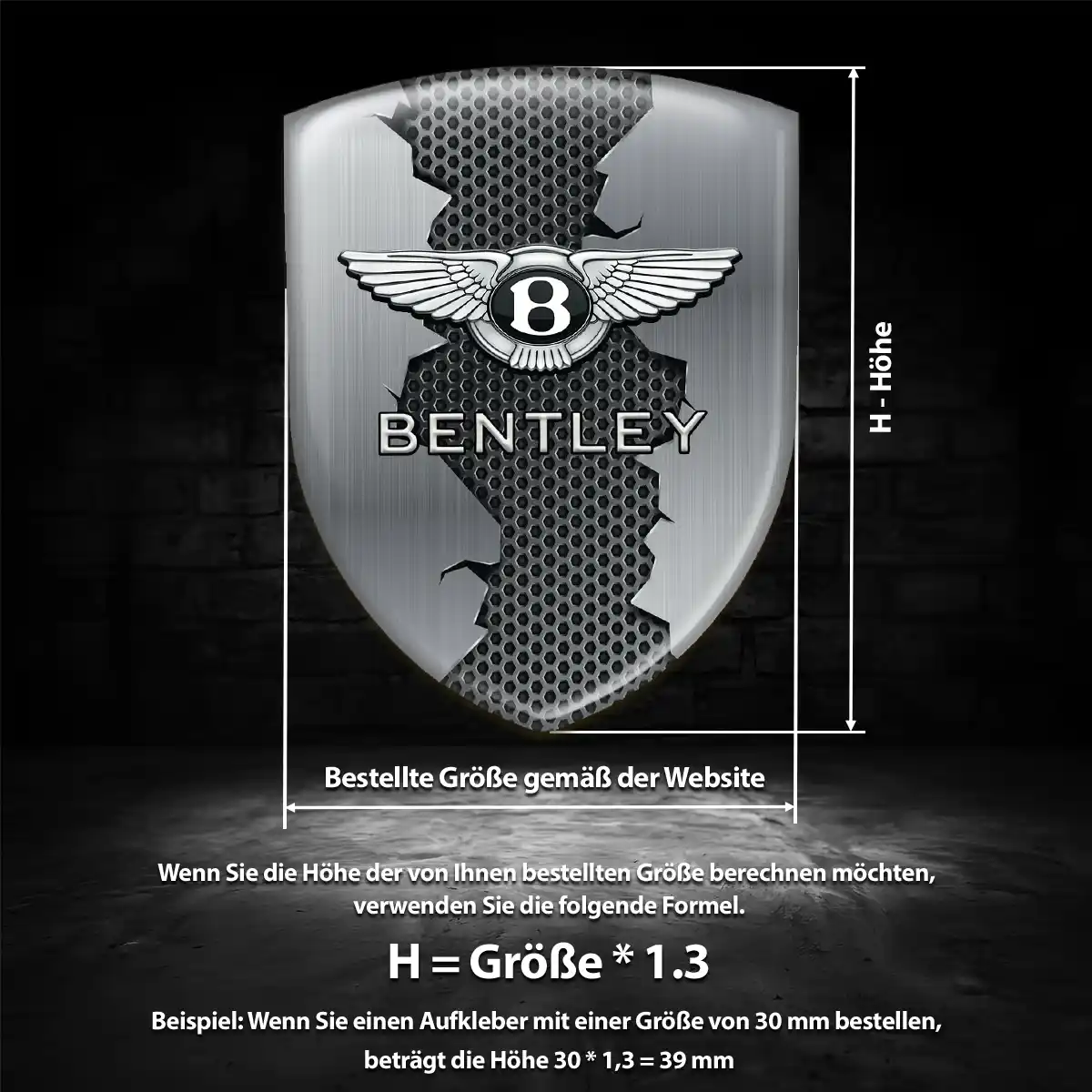Bentley Aufkleber Emblem Auto Hohe Qualität