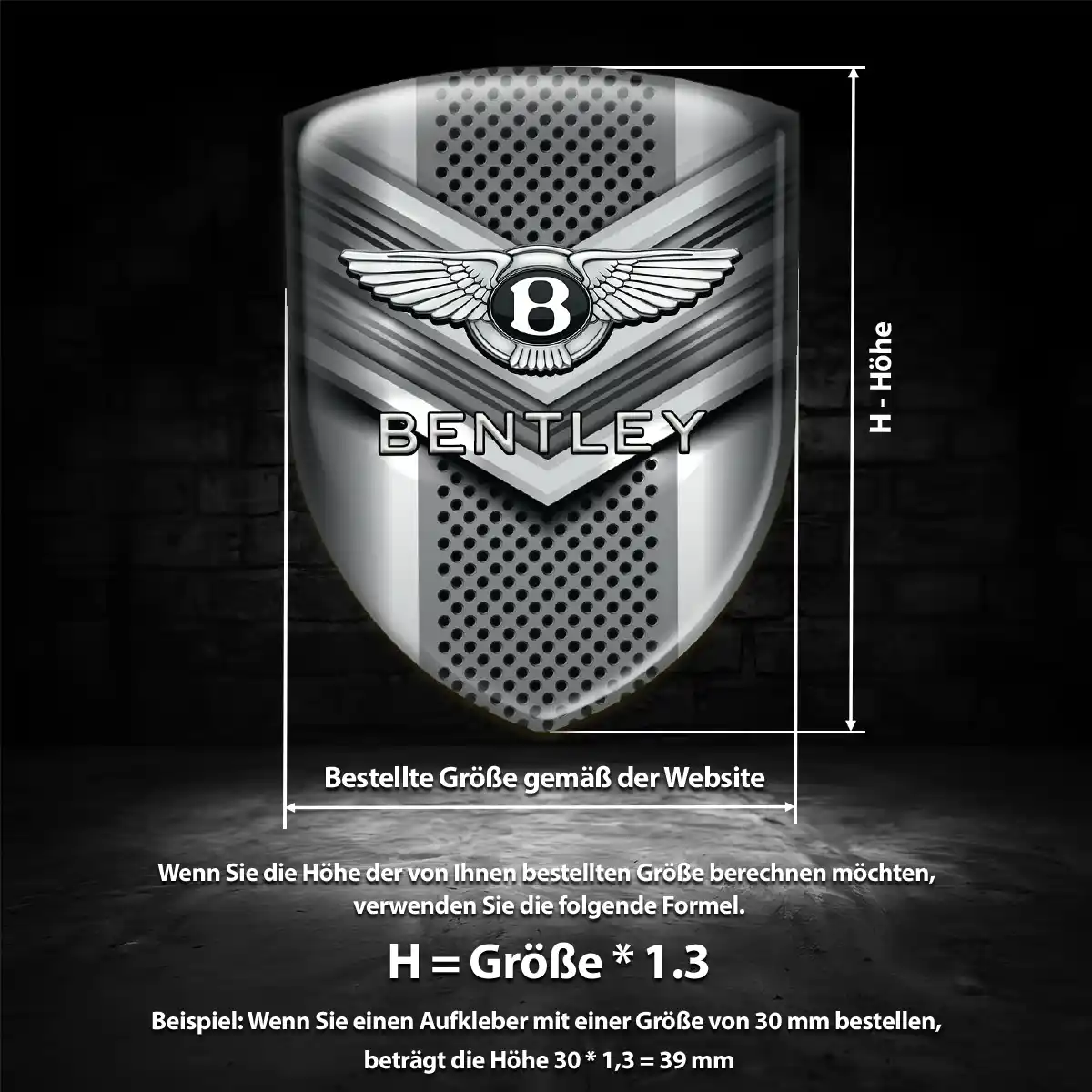 Bentley Aufkleber Emblem Auto Interieurdesign