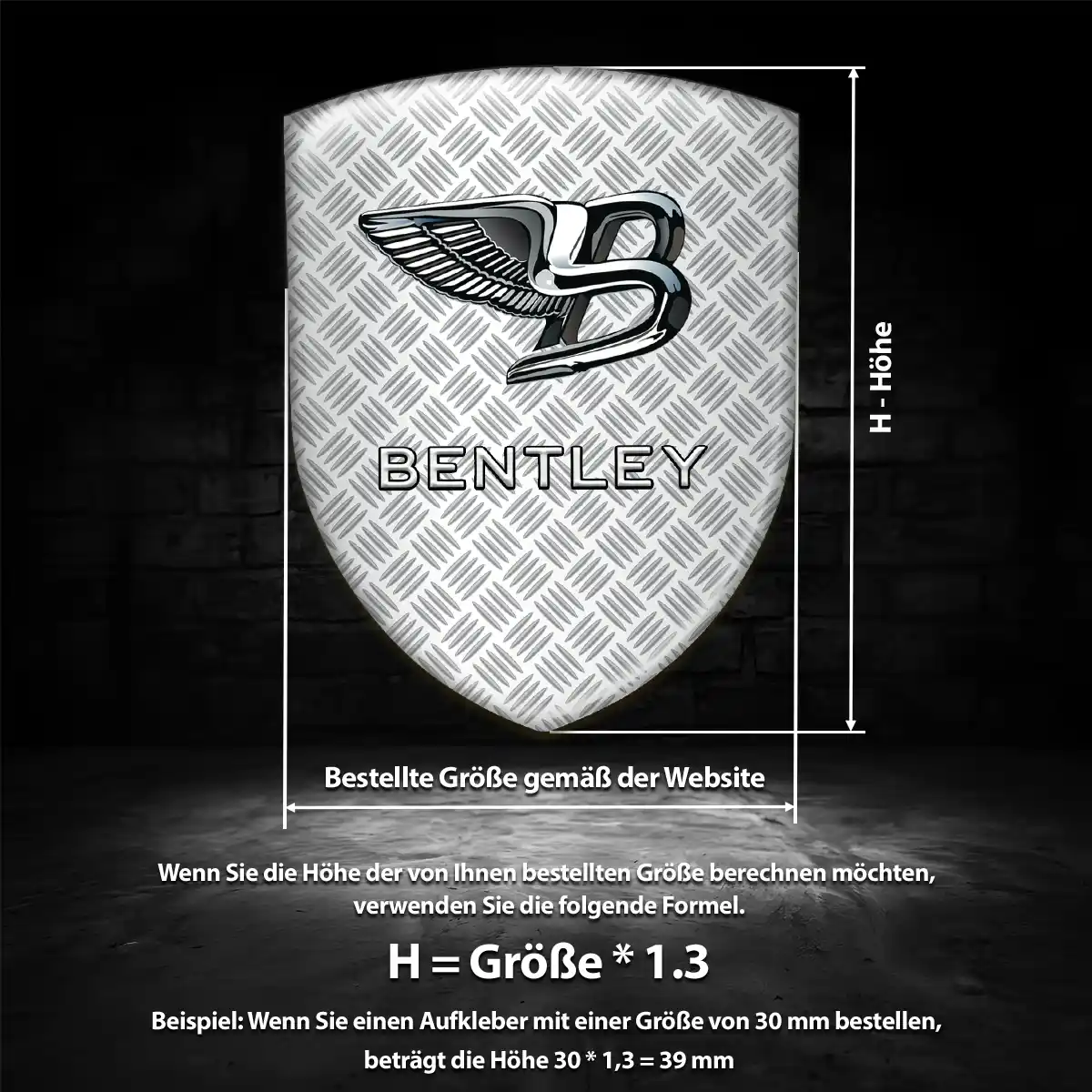 Bentley Aufkleber Emblem Auto Luxus-Edition