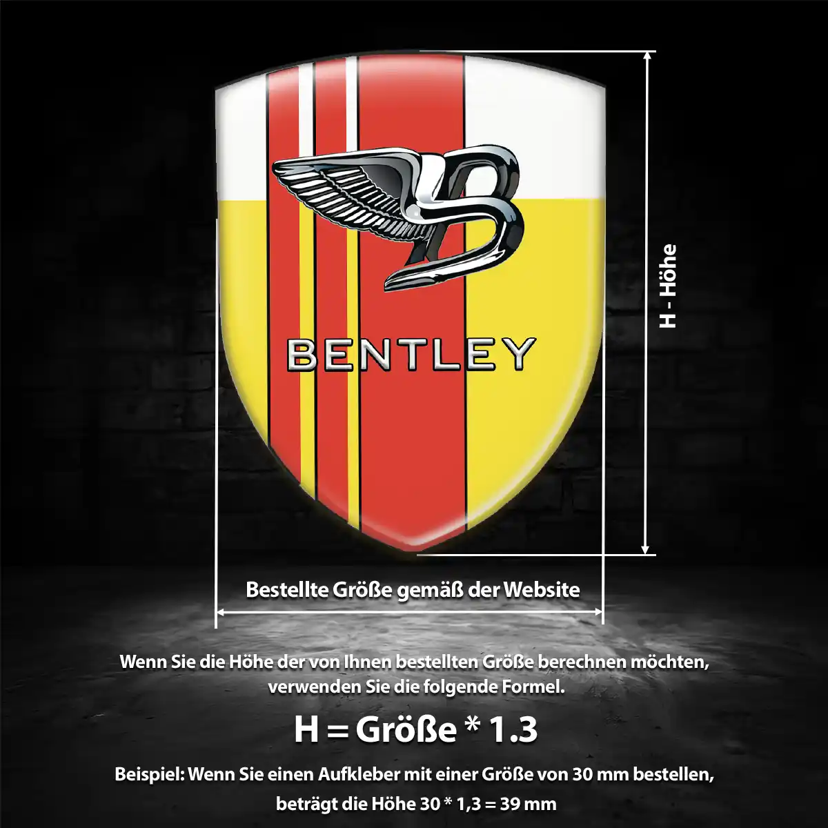 Bentley Aufkleber Emblem Auto Premium-Edition