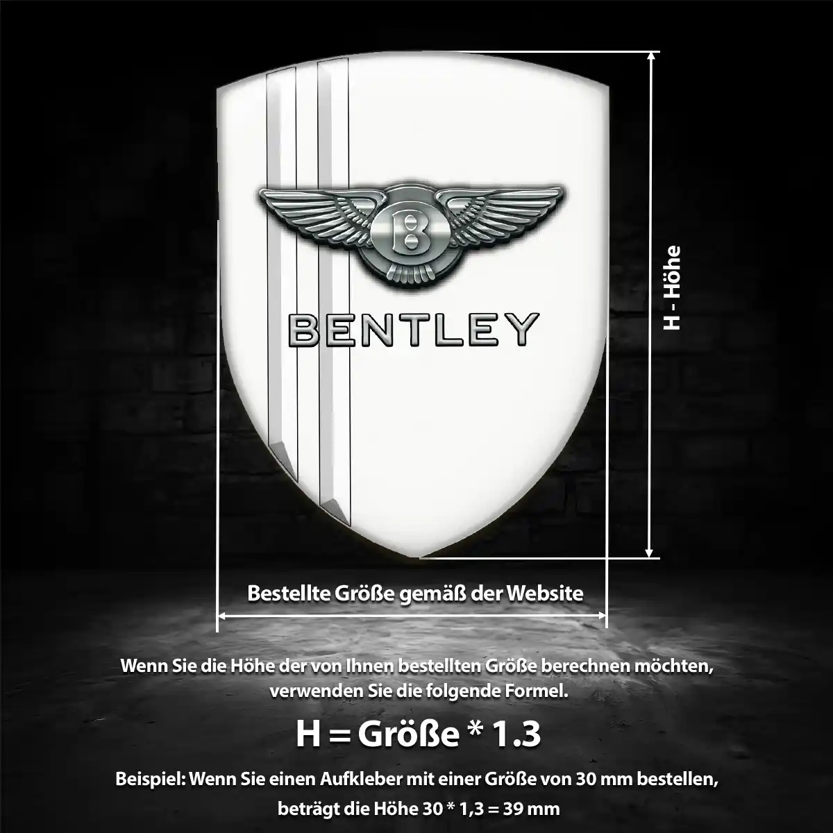 Bentley Aufkleber Emblem Auto Premiumqualität