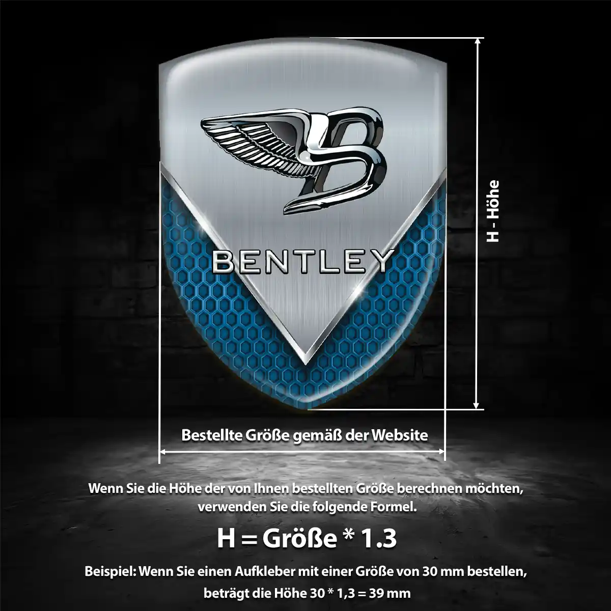 Bentley Aufkleber Emblem Auto Spitzenqualität