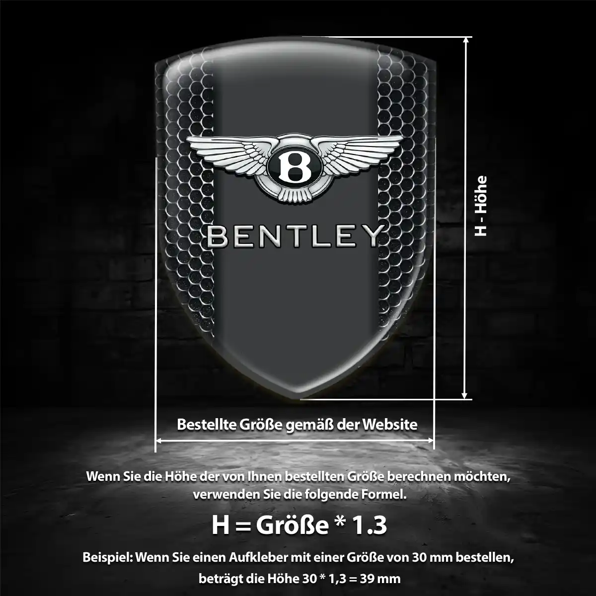 Bentley Aufkleber Emblem Auto Stilvolles Design