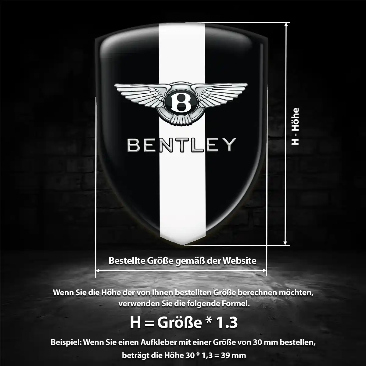 Bentley Aufkleber Emblem Auto Tuningfahrzeug