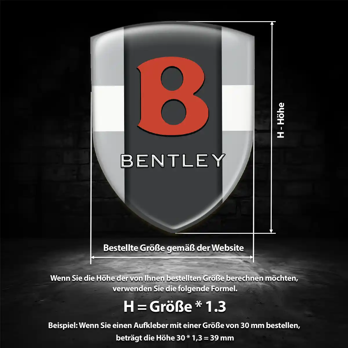 Bentley Aufkleber Emblem Überzeugende Qualität