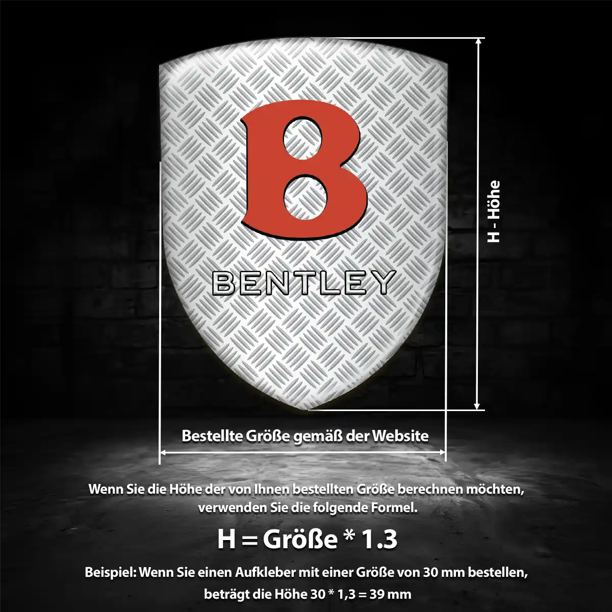 Bentley Aufkleber Emblem Exterieurdesign