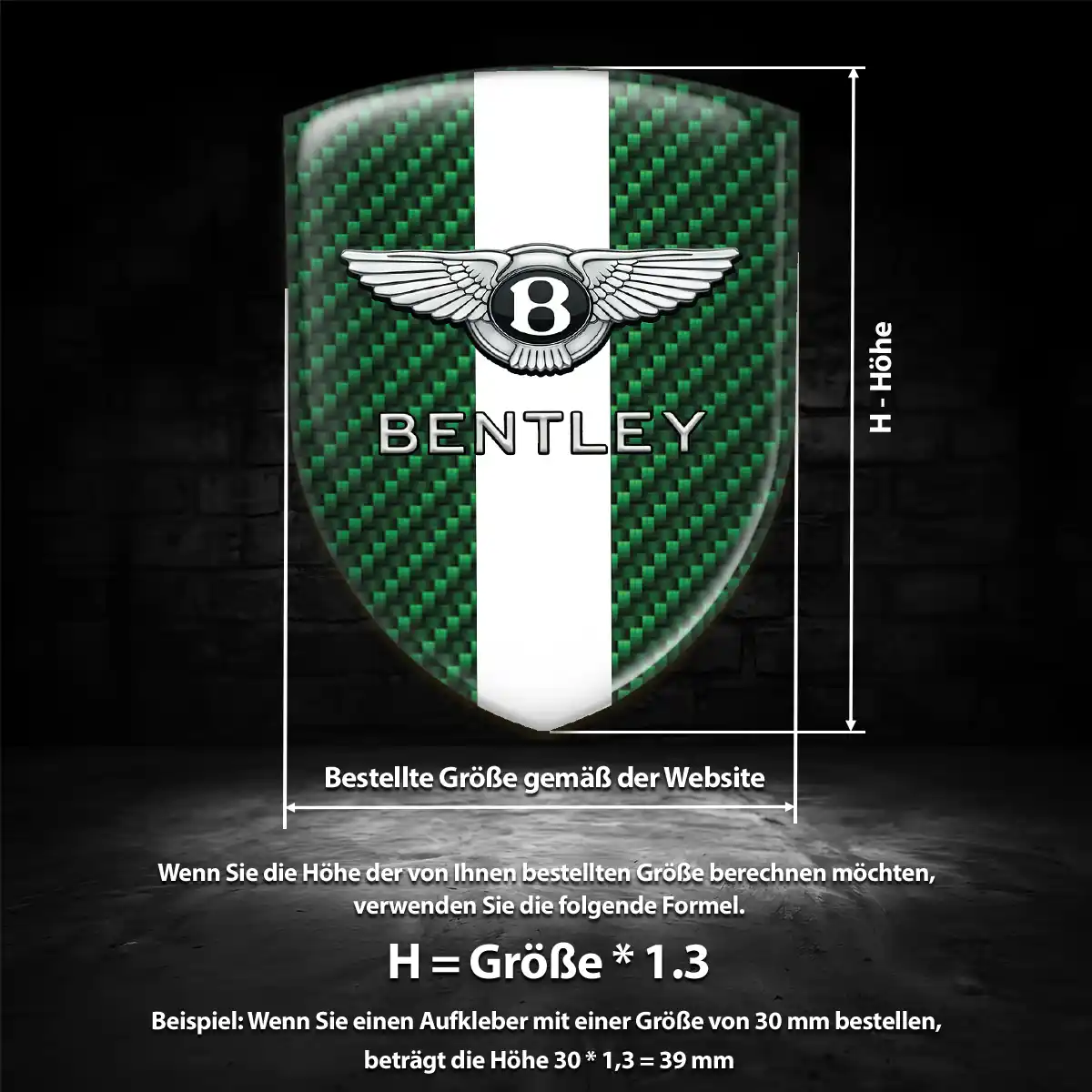 Bentley Aufkleber Emblem Höchste Qualität