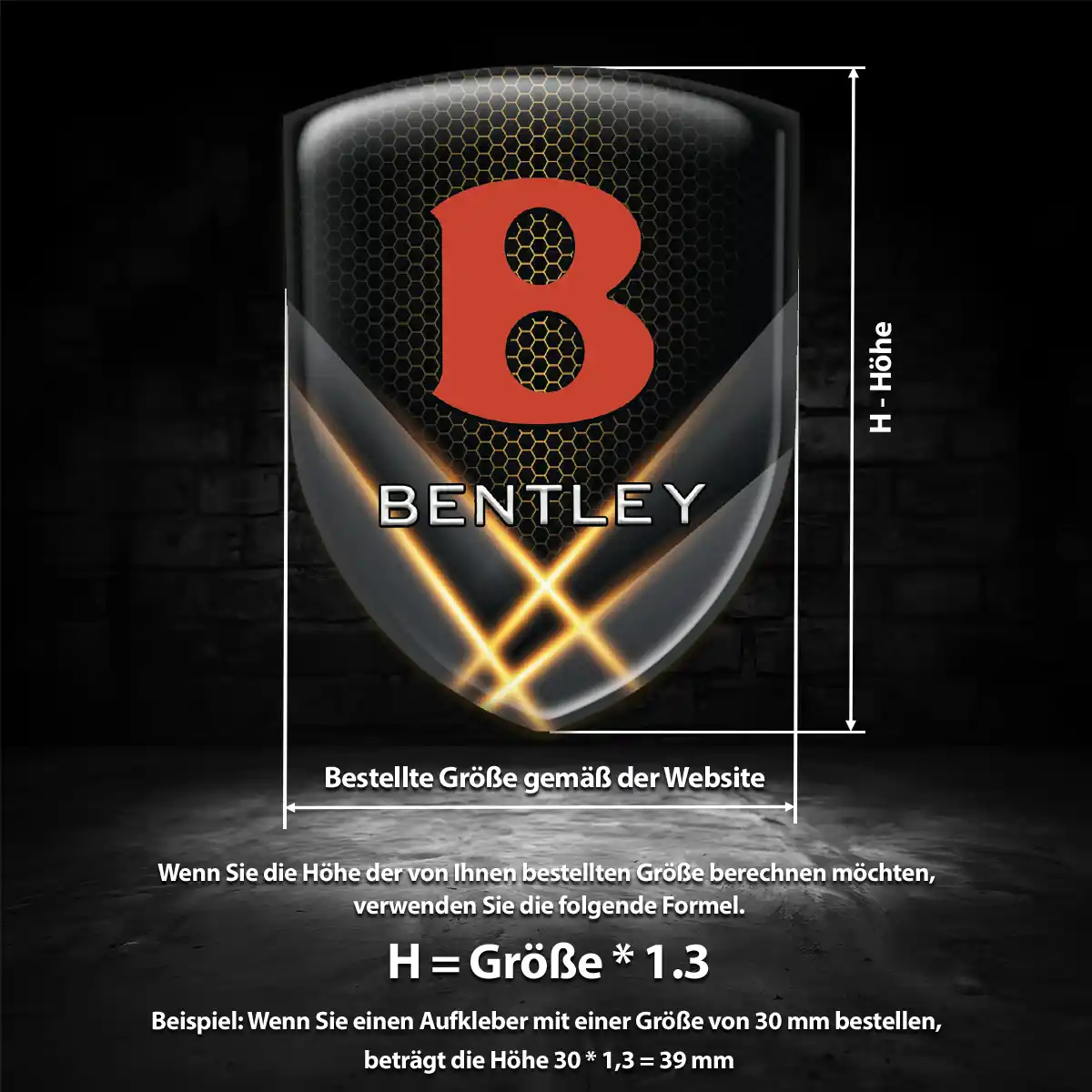 Bentley Aufkleber Emblem Markenedition