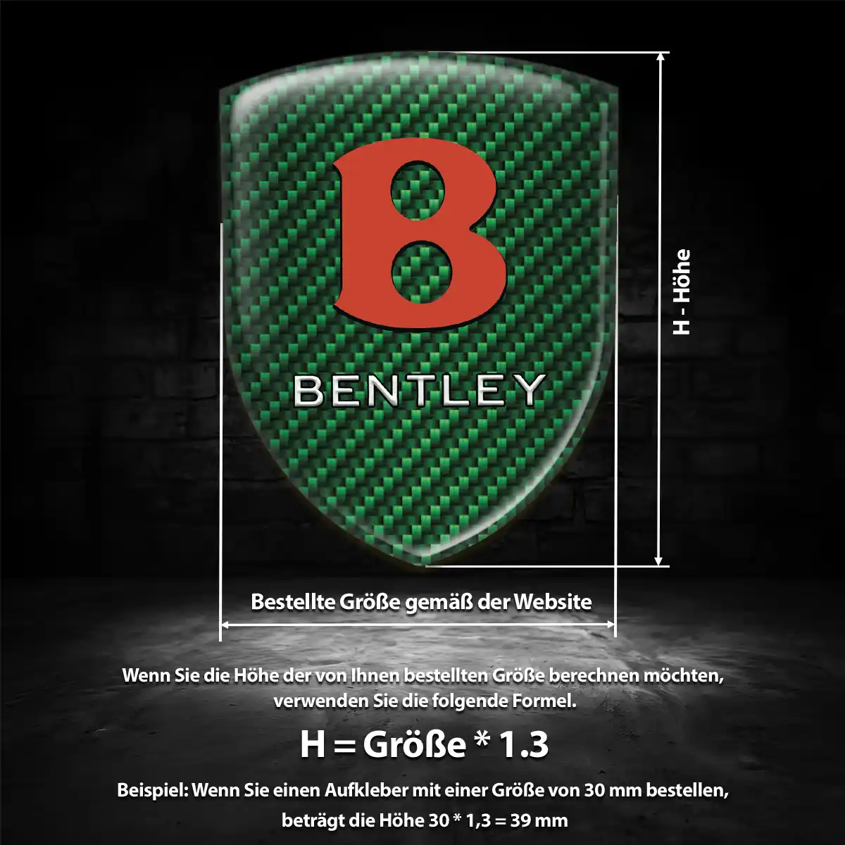 Bentley Aufkleber Emblem Wappen Auto Edles Design