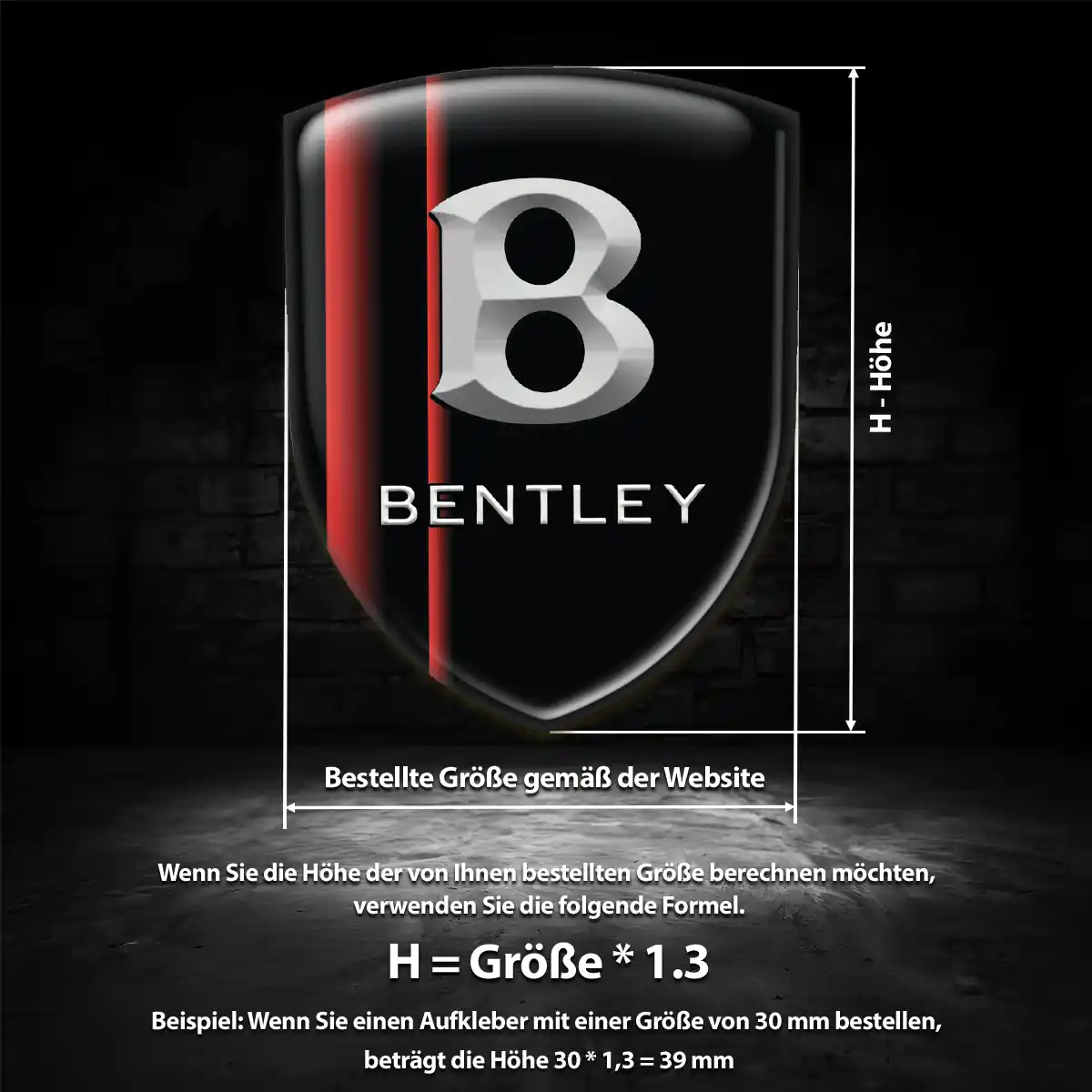 Bentley Aufkleber Emblem Wappen Auto Elegantes Design