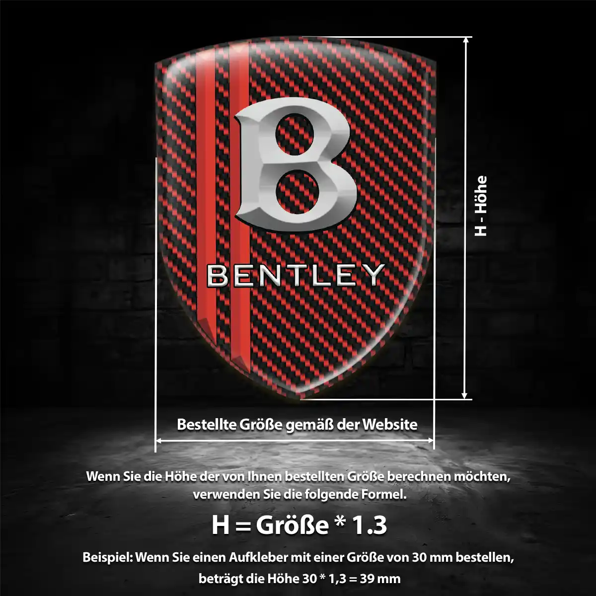 Bentley Aufkleber Emblem Wappen Auto Stilvolles Design