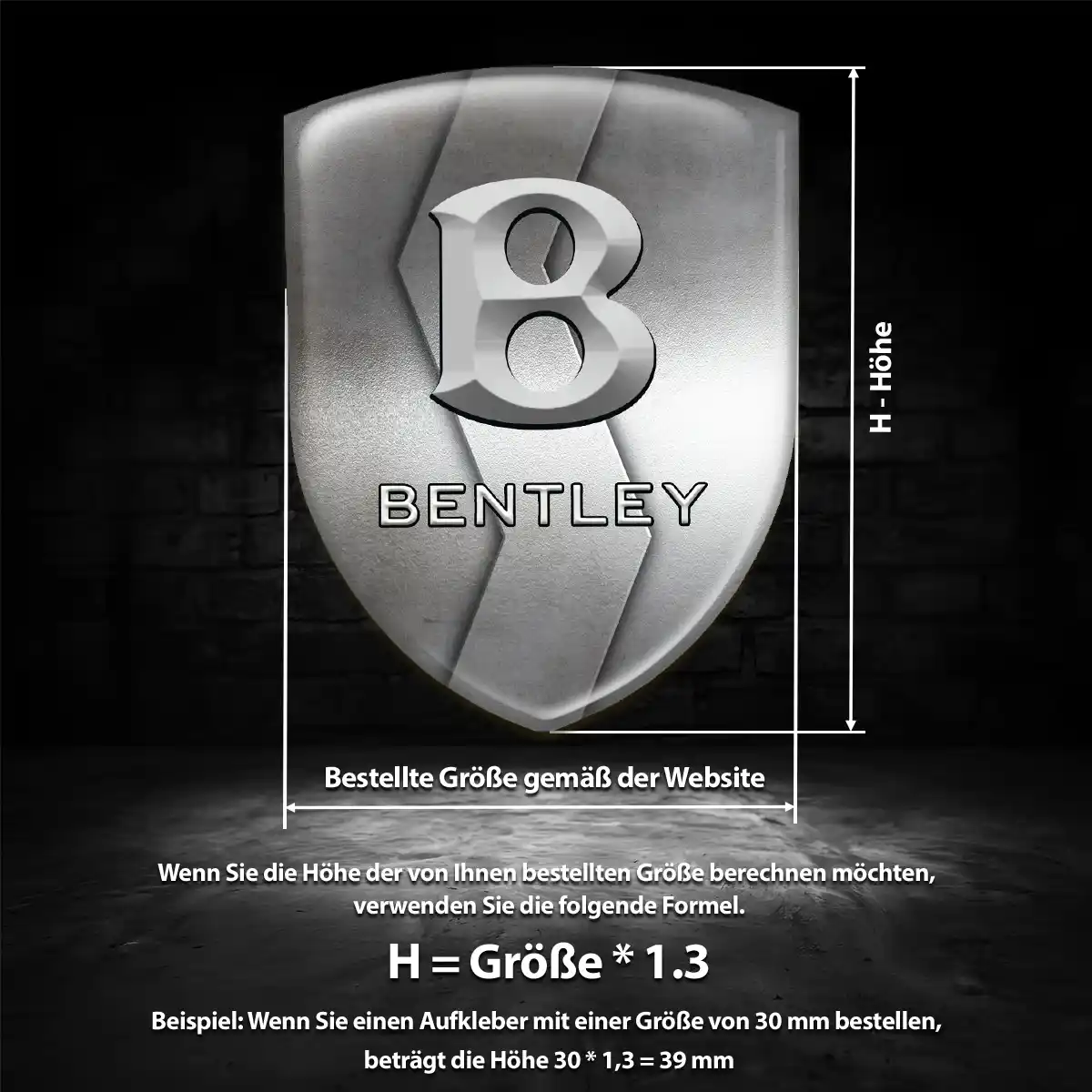 Bentley Aufkleber Emblem Wappen Limitierte Auflage