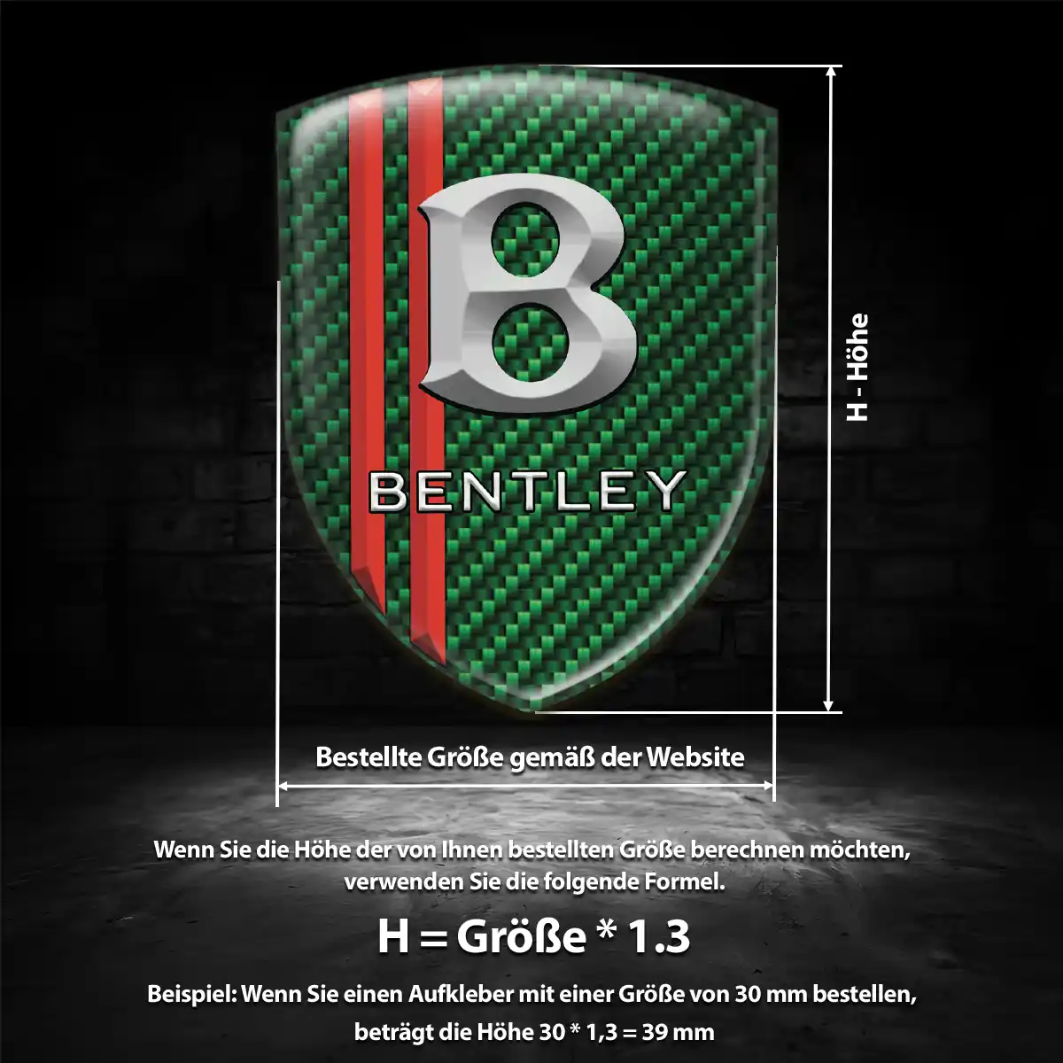 Bentley Aufkleber Emblem Wappen Markenedition