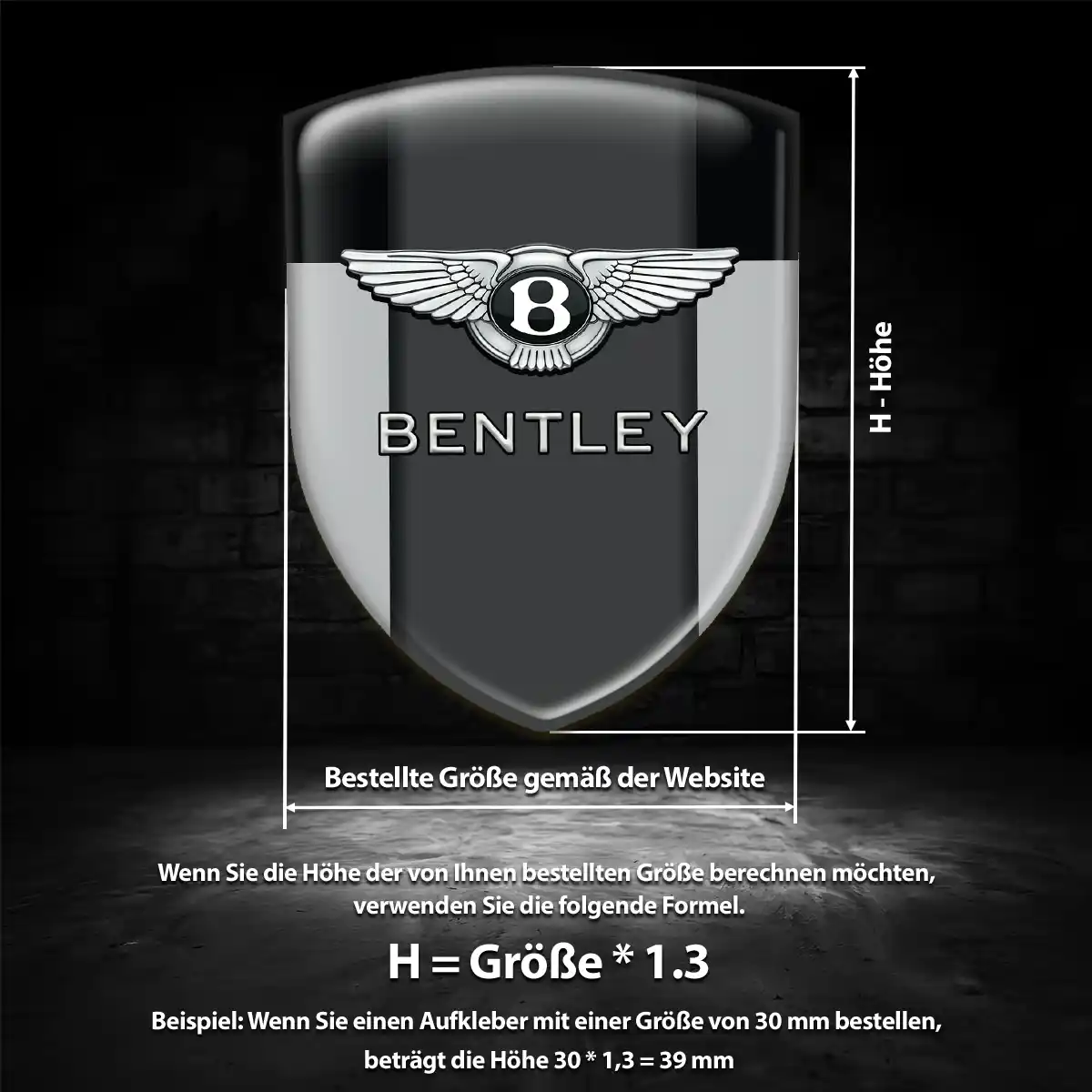 Bentley Aufkleber Embleme Silikon Anspruchsvolles Design