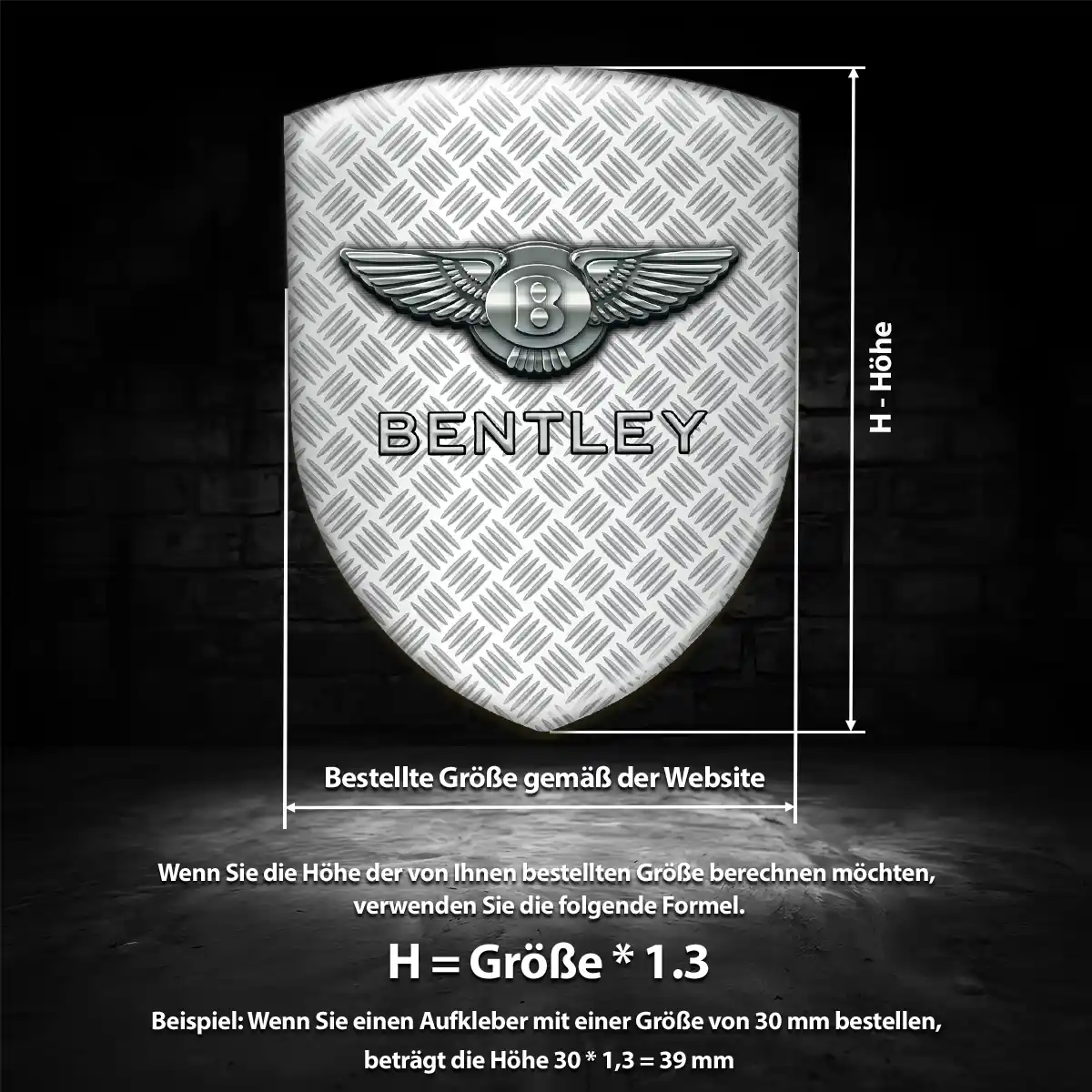 Bentley Aufkleber Embleme Silikon Ausdrucksstarkes Design