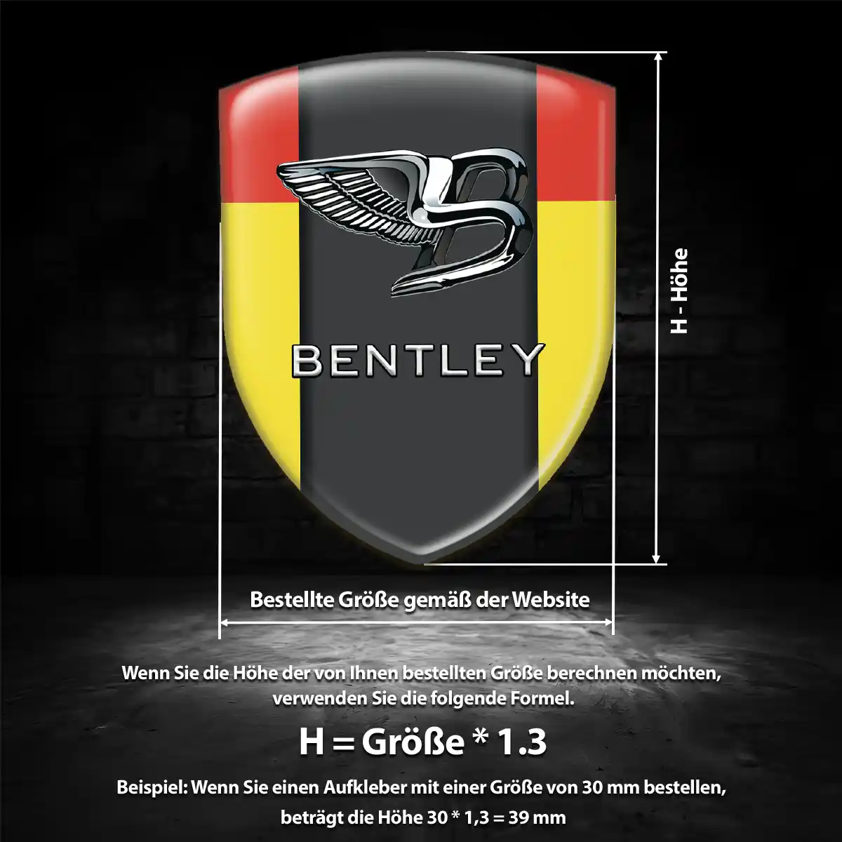 Bentley Aufkleber Embleme Silikon Auto Höchste Qualität