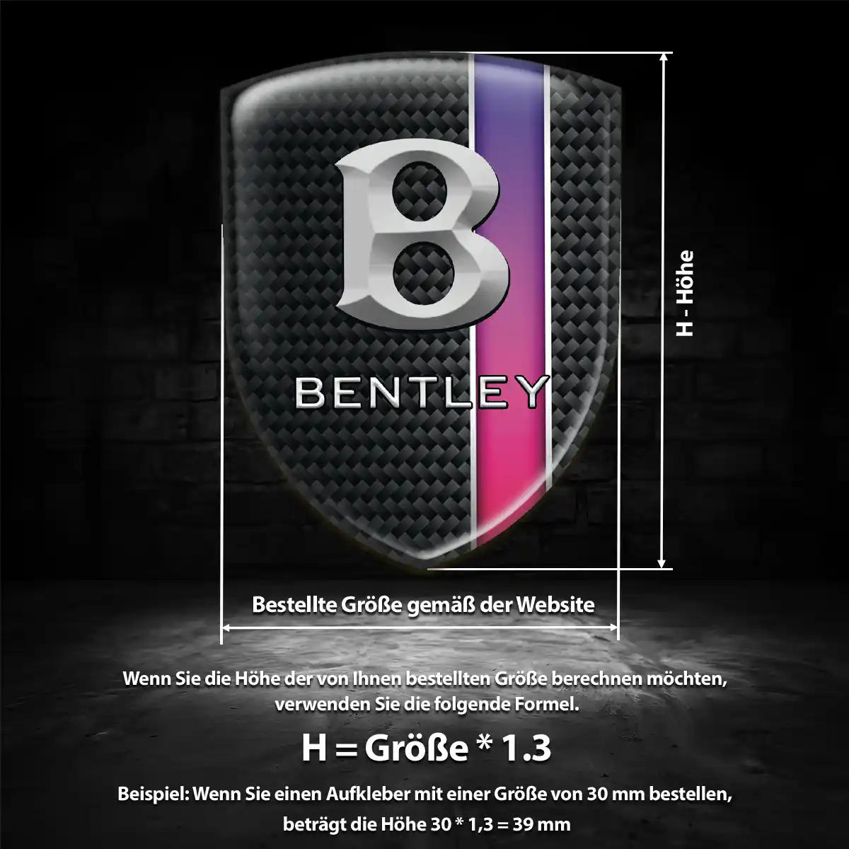 Bentley Aufkleber Embleme Silikon Auto Hochwertiges Harz