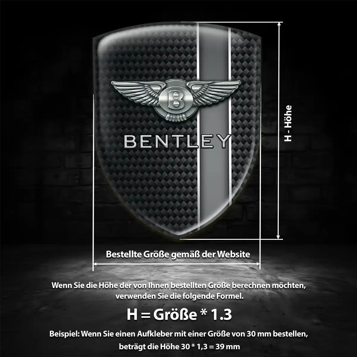 Bentley Aufkleber Embleme Silikon Auto Hohe Qualität