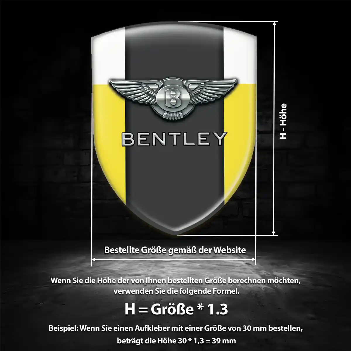 Bentley Aufkleber Embleme Silikon Auto Modernes Design