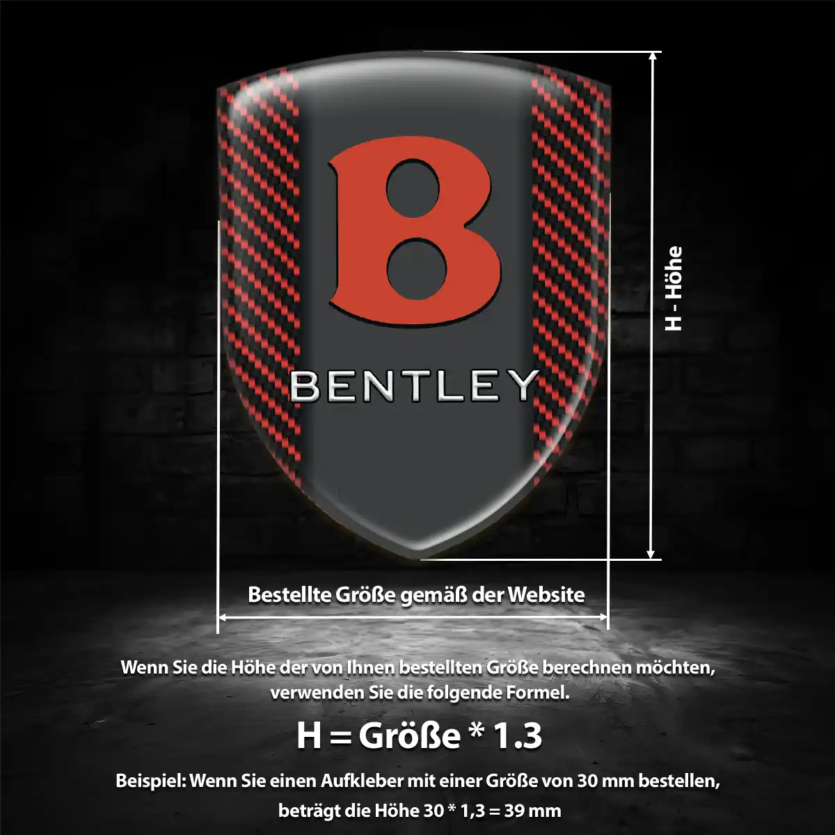 Bentley Aufkleber Embleme Silikon Auto Premiumqualität