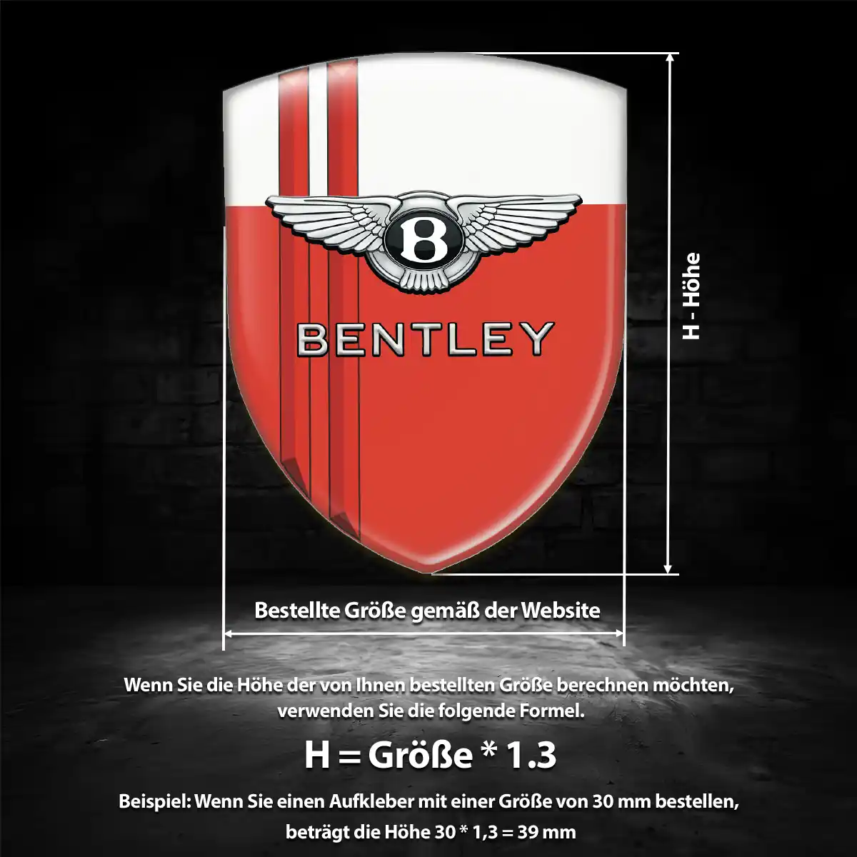Bentley Aufkleber Embleme Silikon Auto Spitzenqualität