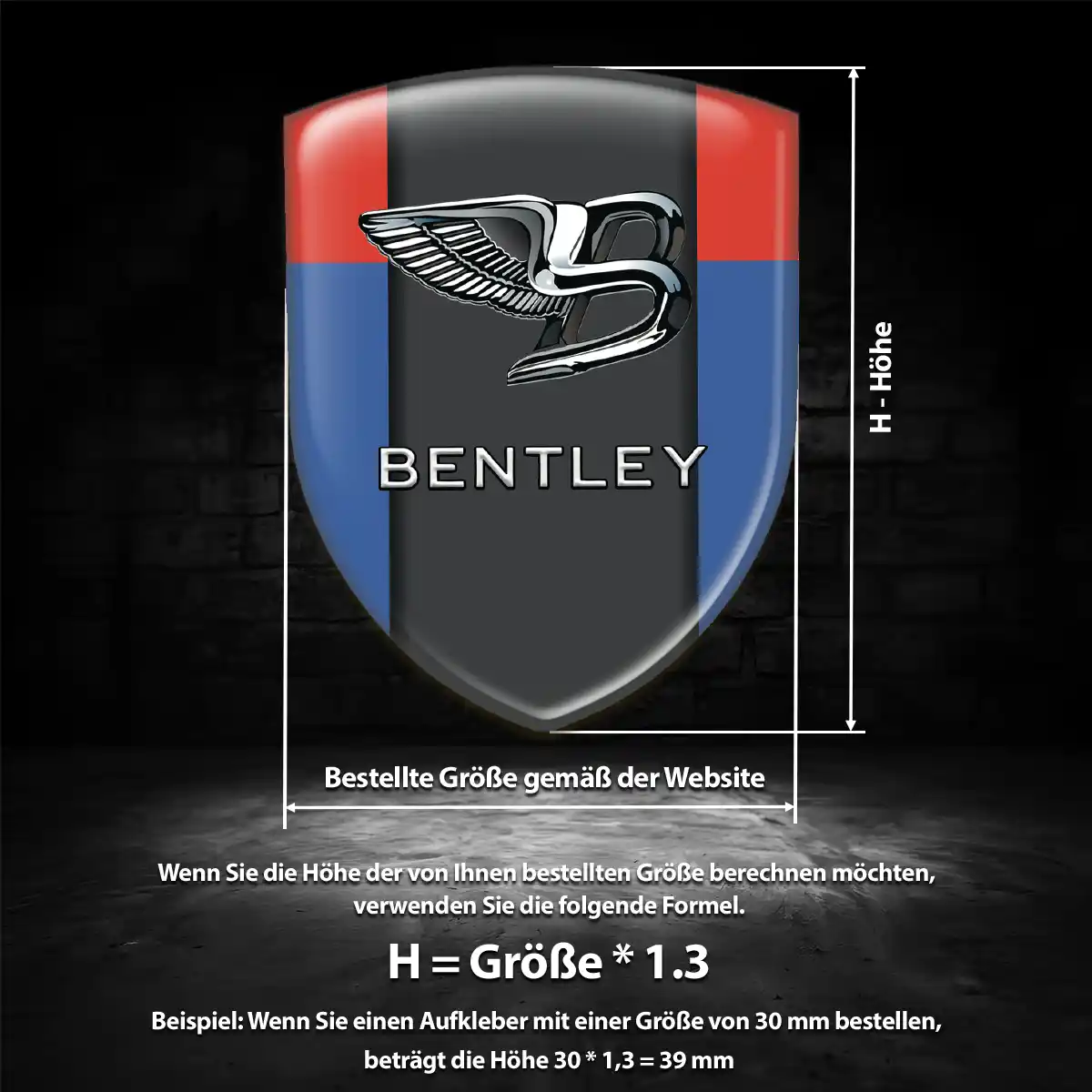 Bentley Aufkleber Embleme Silikon Überzeugende Qualität