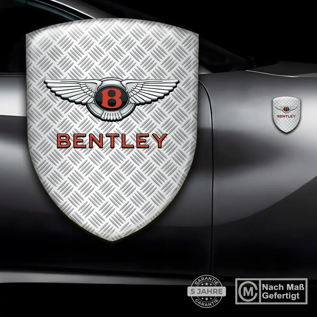 Bentley Aufkleber Embleme Silikon Edles Design