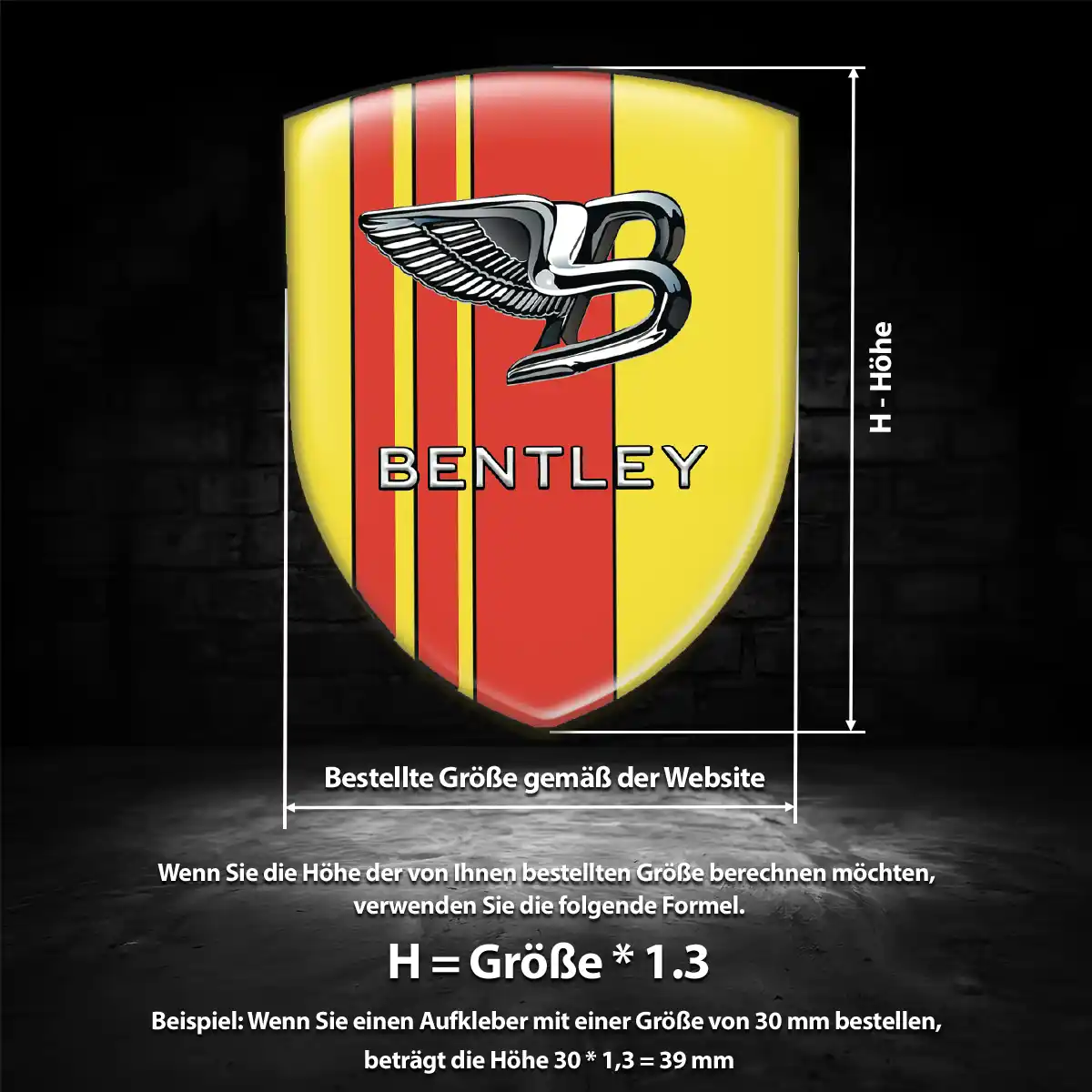 Bentley Aufkleber Embleme Silikon Modernes Design
