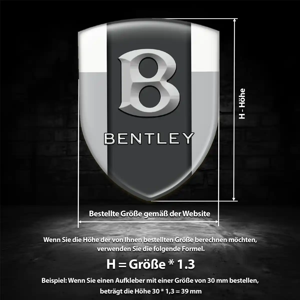 Bentley Aufkleber Erstklassige Qualität