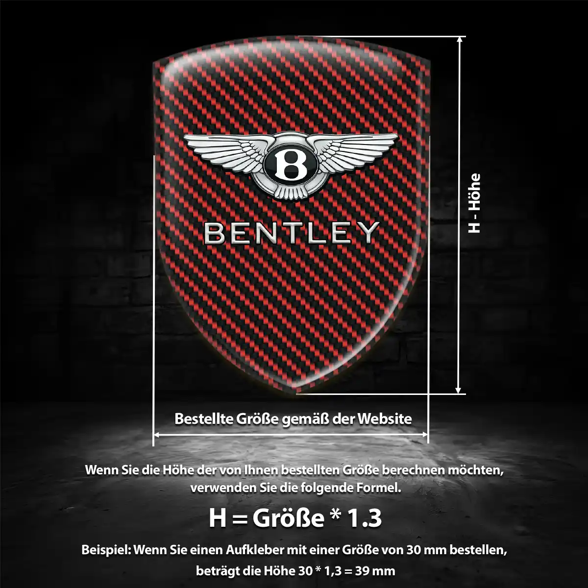 Bentley Aufkleber Höchste Qualität