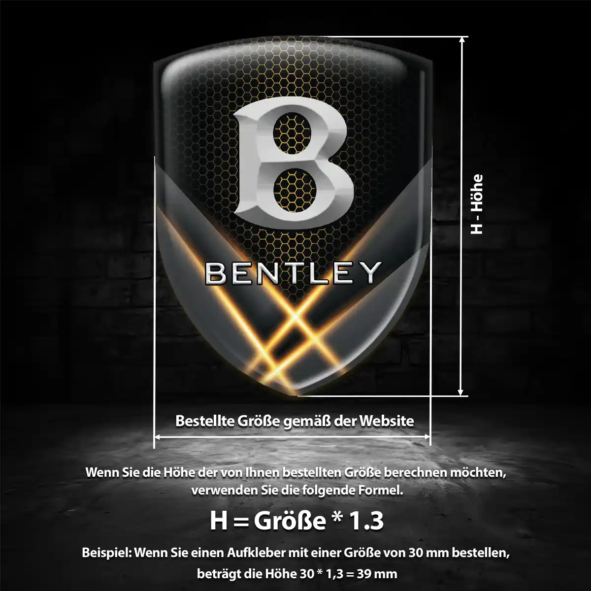 Bentley Aufkleber Hohe Qualität