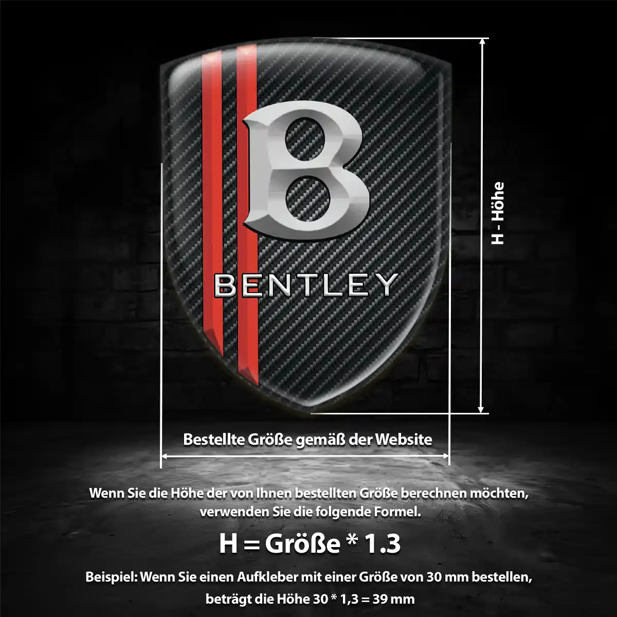 Bentley Aufkleber Modernes Design
