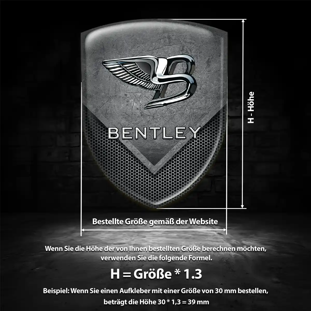 Bentley Aufkleber Silikon Embleme Anspruchsvolles Design
