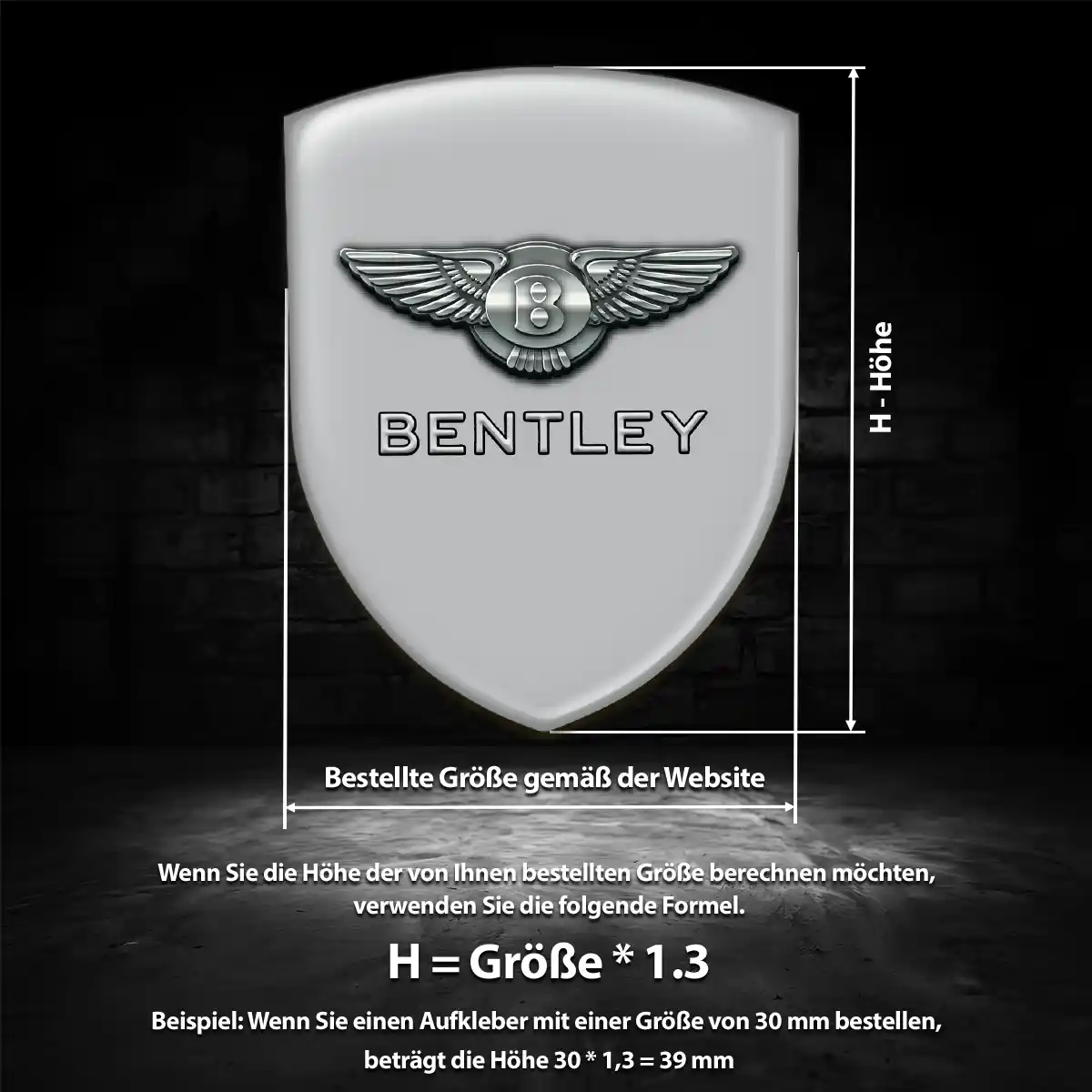 Bentley Aufkleber Silikon Embleme Auto Elegantes Design
