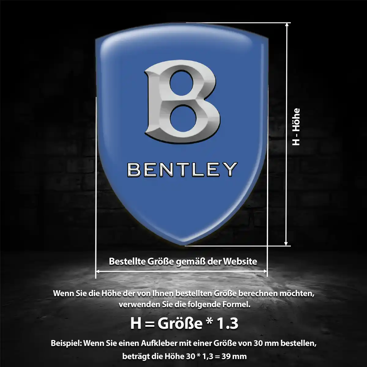 Bentley Aufkleber Silikon Embleme Auto Exterieurdesign