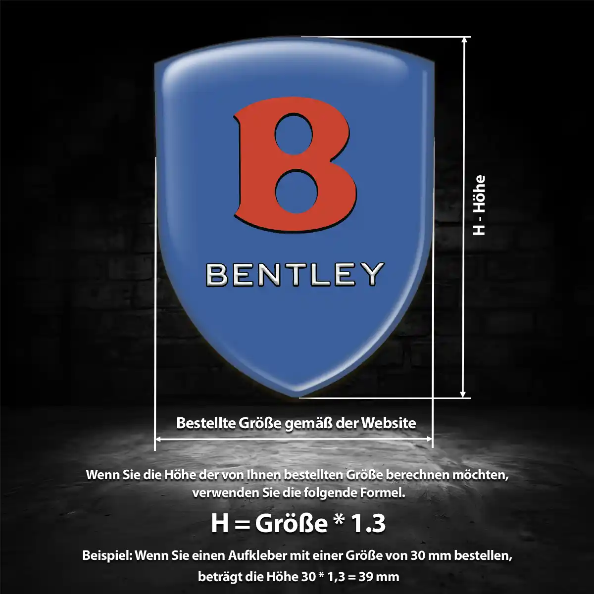 Bentley Aufkleber Silikon Embleme Auto Modernes Design