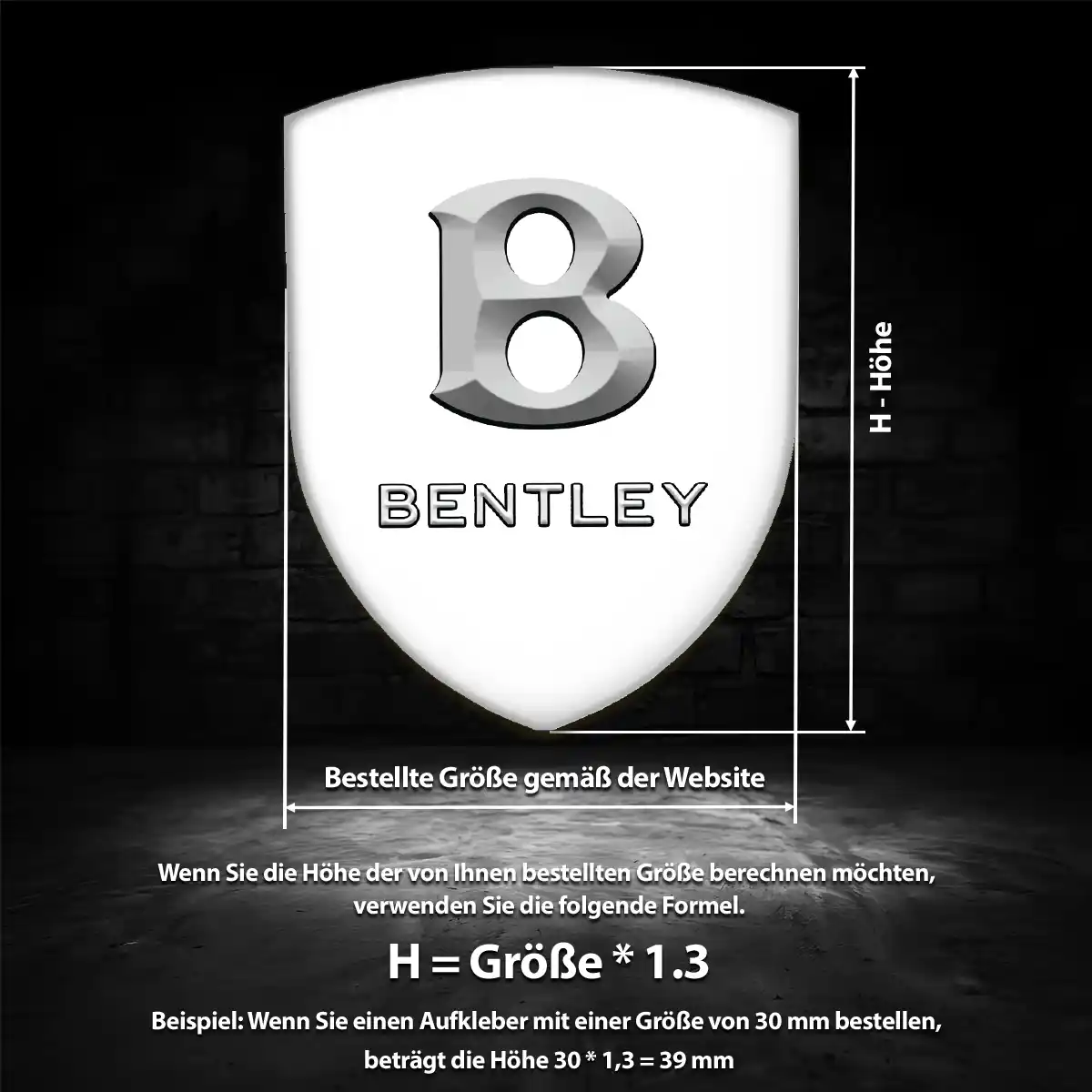 Bentley Aufkleber Silikon Embleme Auto Spitzenqualität
