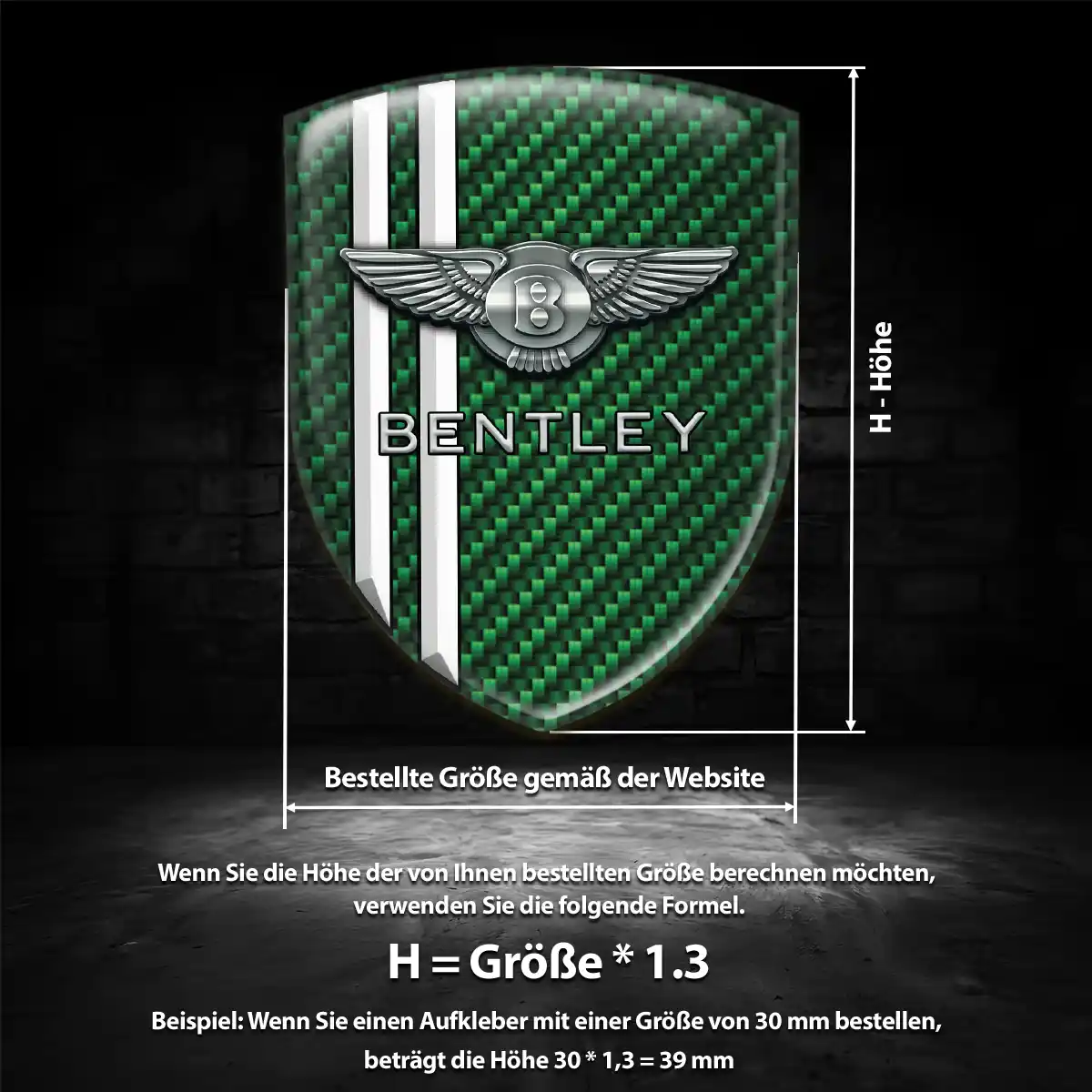 Bentley Aufkleber Silikon Embleme Auto Stilvolles Design