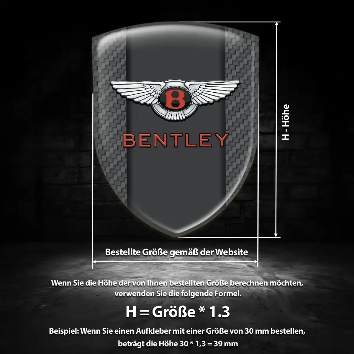 Bentley Aufkleber Silikon Embleme Überzeugende Qualität
