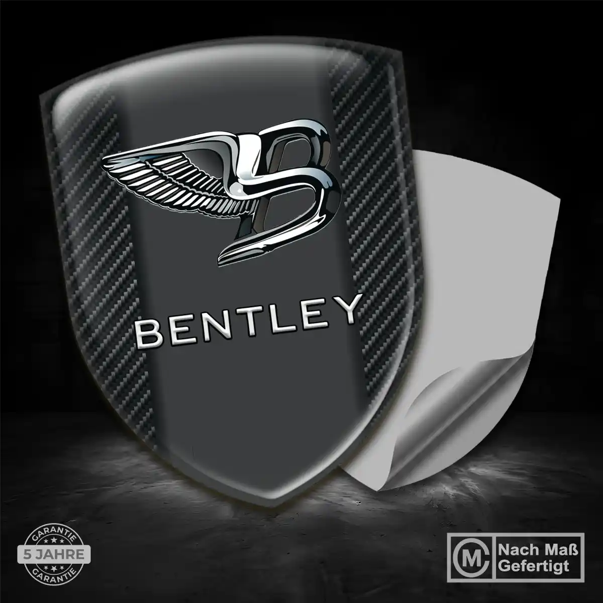 Bentley Aufkleber Silikon Embleme Edles Design