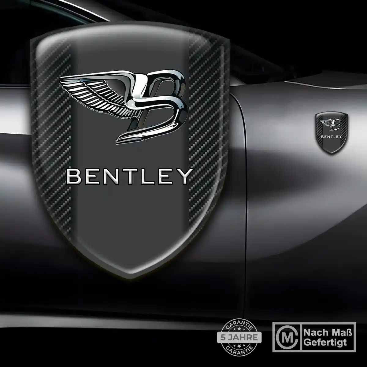 Bentley Aufkleber Silikon Embleme Edles Design