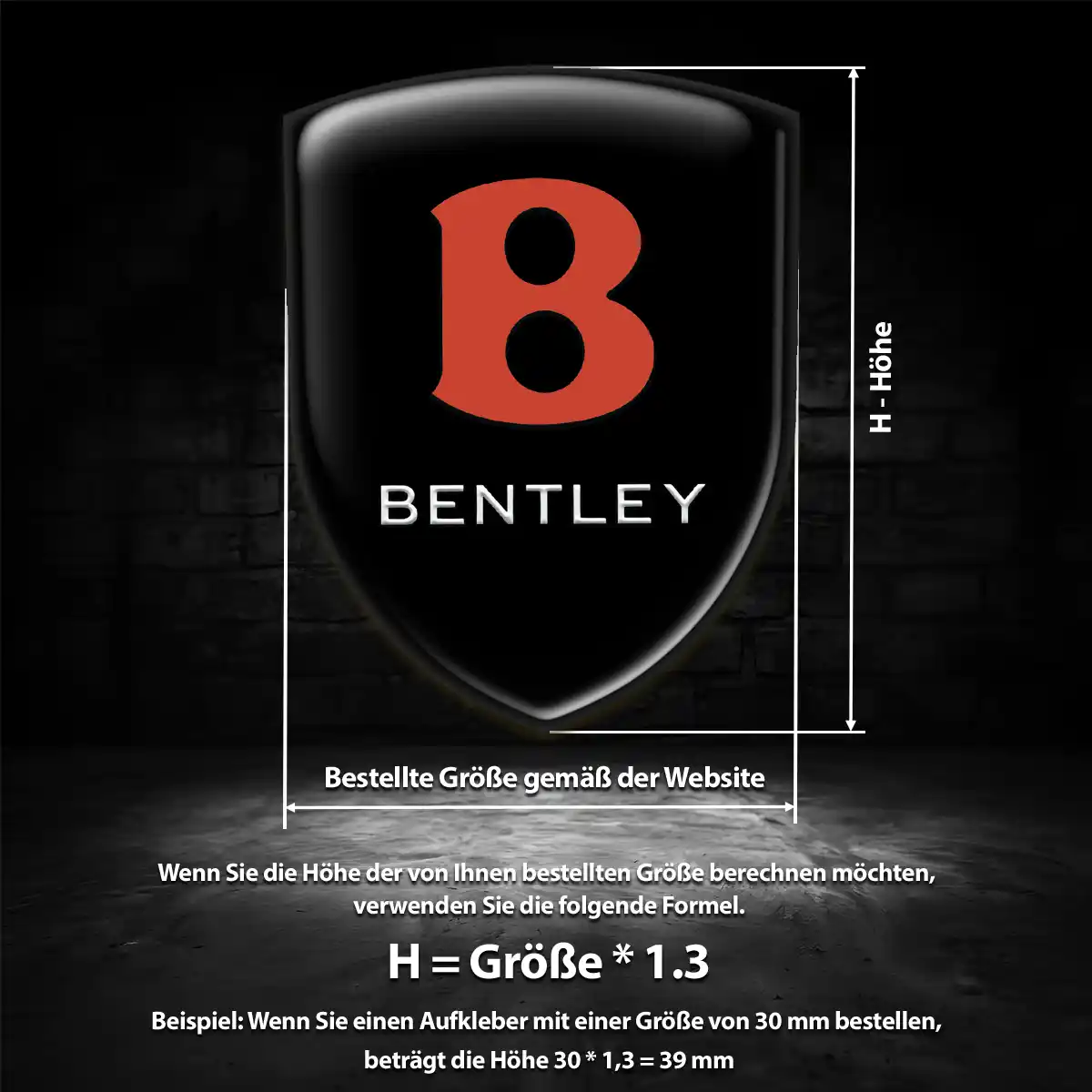 Bentley Aufkleber Silikon Embleme Hohe Qualität