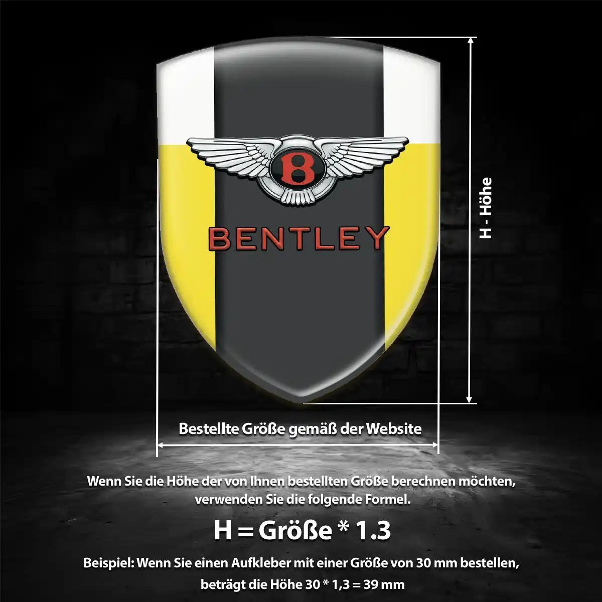 Bentley Aufkleber Spitzenqualität