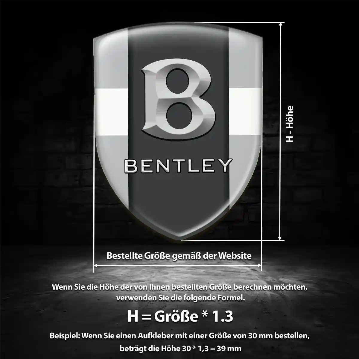 Bentley Aufkleber Stilvolles Design